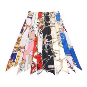 Floral Scarf 2pcs  Bag & Hair Accessories Fashion Twilly / Buyer’s Choice